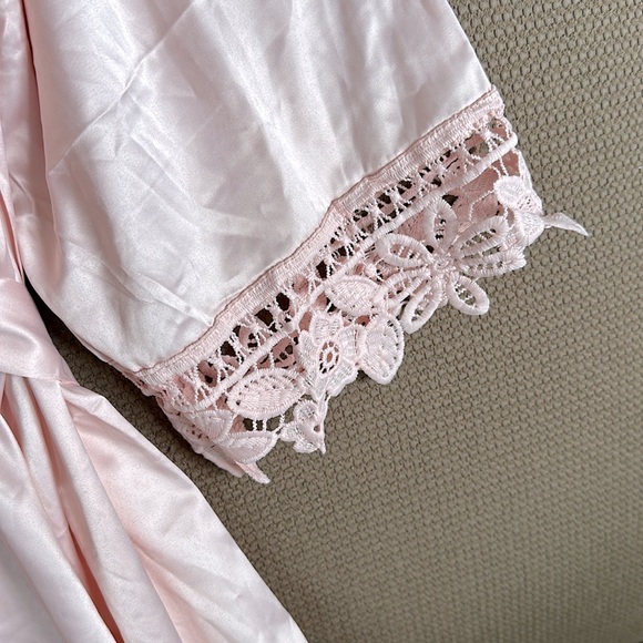 NEW! Satin Pink Robe - Picture 8 of 11